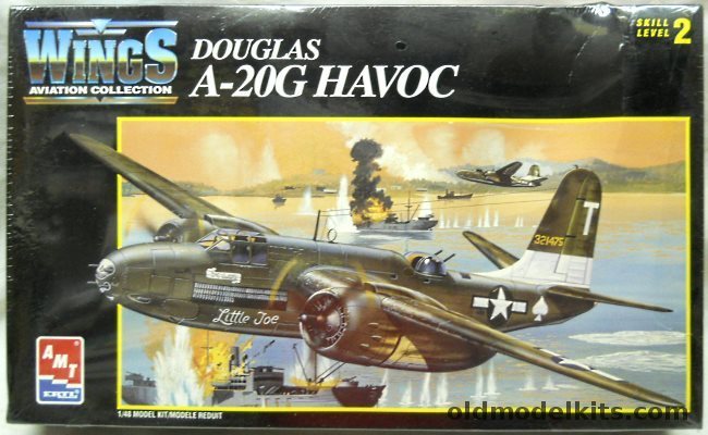 AMT 1/48 Douglas A-20G Havoc - 389th BS/312 BG Little Joe or 89th BS/3 BG Little Isadore, 8894 plastic model kit
